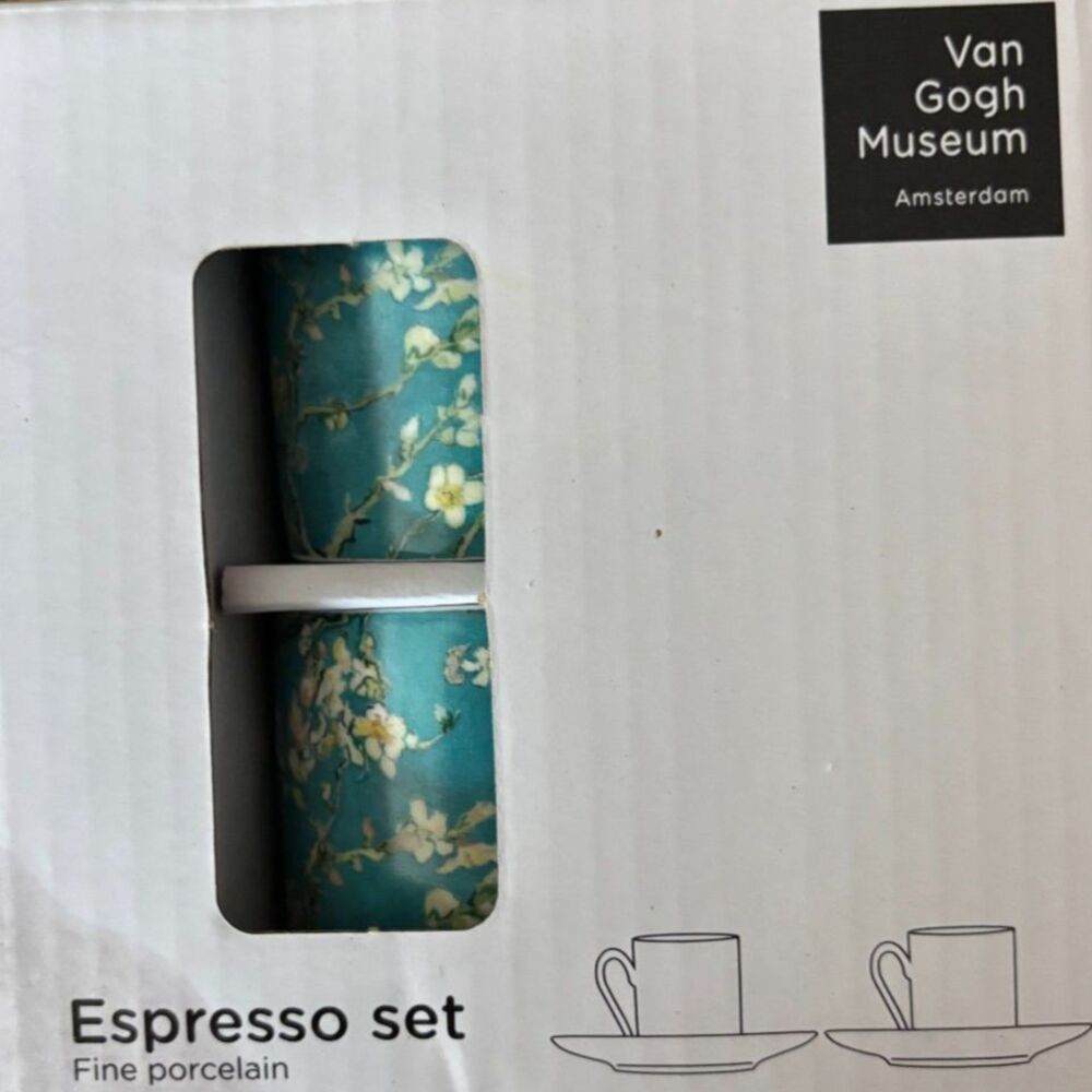 Vincent Van Gogh Almond Blossom Fine Porcelain Expresso Set-NIB!